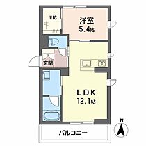 シャーメゾン　桜の杜テラス 201 ｜ 鳥取県倉吉市上井町2丁目8-7（賃貸マンション1LDK・2階・43.86㎡） その2