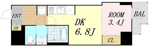 Dimora靭公園 ｜大阪府大阪市西区京町堀2丁目(賃貸マンション1DK・3階・29.80㎡)の写真 その2