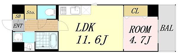 大阪府吹田市垂水町2丁目(賃貸マンション1LDK・2階・41.40㎡)の写真 その2