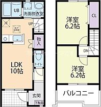 Pomdor(ポミドール)B 103 ｜ 栃木県栃木市今泉町1丁目12-18（賃貸アパート2LDK・1階・54.83㎡） その2