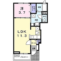 カルテットＡ 102 ｜ 栃木県栃木市薗部町2丁目10-11（賃貸アパート1LDK・1階・37.13㎡） その2