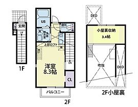 Ｌｕｐｉｎｕｓ　II 206 ｜ 栃木県栃木市平柳町3丁目6-31-1（賃貸アパート1K・2階・30.64㎡） その2