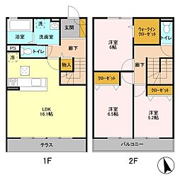 静庵 1階3LDKの間取り