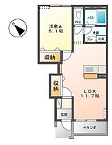 ノルン 105 ｜ 栃木県佐野市田沼町（賃貸アパート1LDK・1階・43.90㎡） その2