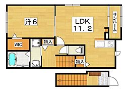フランアンジュ 1LDKの間取図画像