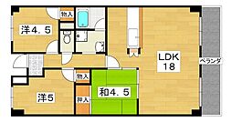 カルムウィング 3LDKの間取図画像
