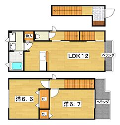 太間パークレジデンス 2LDKの間取図画像