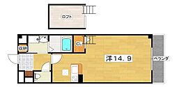 カーサ・エル・タカミヤ ワンルームの間取図画像