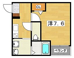 INOVE寝屋川 1Kの間取図画像
