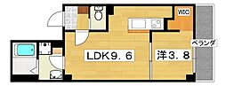 グランツ東香里園町 1LDKの間取図画像
