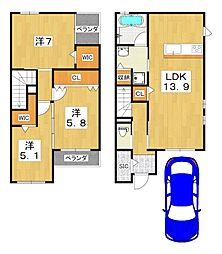 コンフォール昭栄 3LDKの間取図画像