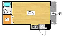 ルミエール香里 ワンルームの間取図画像