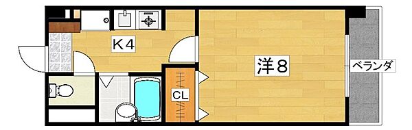 レコルト香里 ｜大阪府寝屋川市松屋町(賃貸マンション1K・4階・24.75㎡)の写真 その2