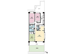 クリオ市ヶ尾弐番館ガーデンヒルCコート 3LDKの間取図画像