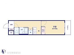 トップ川崎第3 1Kの間取図画像