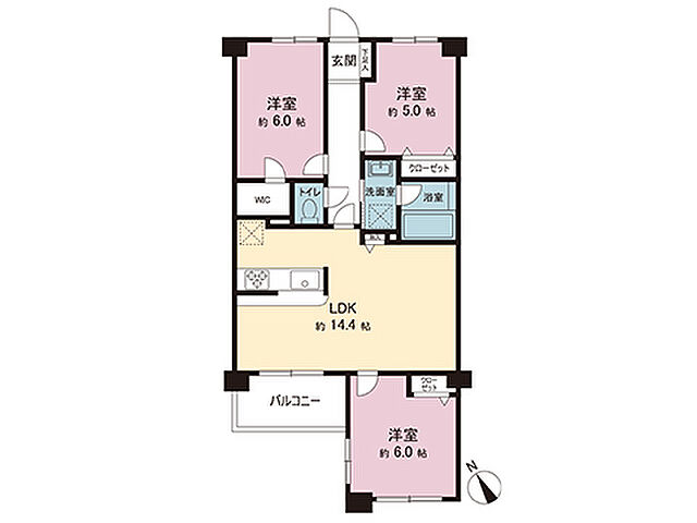 間取り ダイアパレス矢野口リバーステージ 4階/-