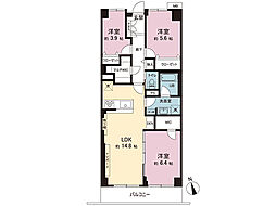 蒲田グリーンパーク 3LDKの間取図画像