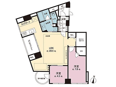 2LDK 間取り