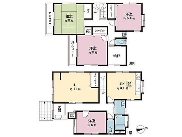 間取りを拡大表示