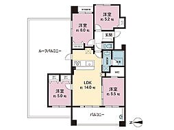 ライオンズマンション本厚木第2 2SLDKの間取図画像