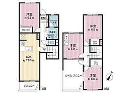 白金山団地8号棟 4LDKの間取図画像