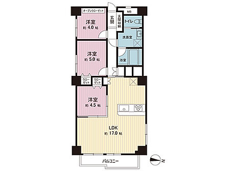 3LDK 間取り