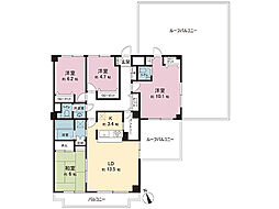 ルミナス相模原 4LDKの間取図画像