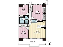プレヴィオ橋本 3LDKの間取図画像