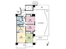 ロアーブル・ガーデン橋本 3LDKの間取図画像