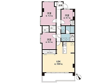 3LDK 間取り