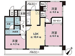 グリーンコーポ淵野辺 3LDKの間取図画像