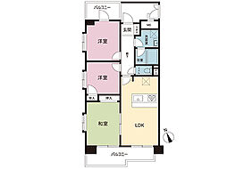 レサージュ相模原壱番館 3LDKの間取図画像