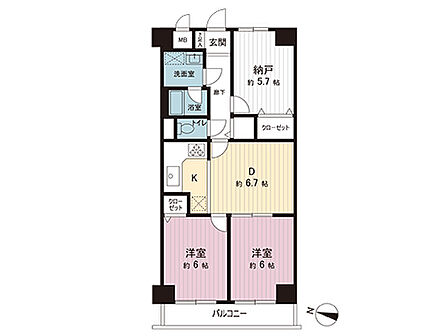 間取図です。図面と異なる場合は現況を優先させていただきます。