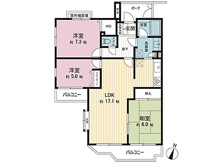 3LDK 間取り