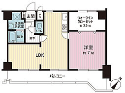 エクセル橋本南 1LDKの間取図画像