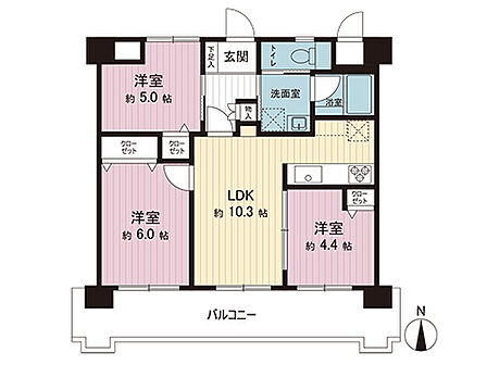 3LDK 間取り