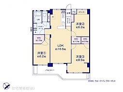 野庭団地604-1号棟 3LDKの間取図画像