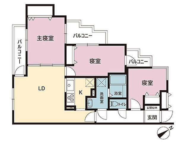 間取り セントエルモ玉川学園 3階/-