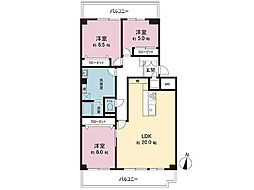藤和南町田ハイタウン 3LDKの間取図画像
