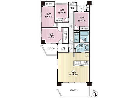 4LDK 間取り