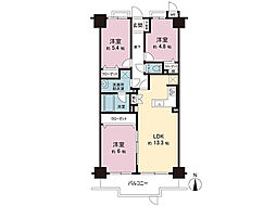 マージュ高幡不動 3LDKの間取図画像