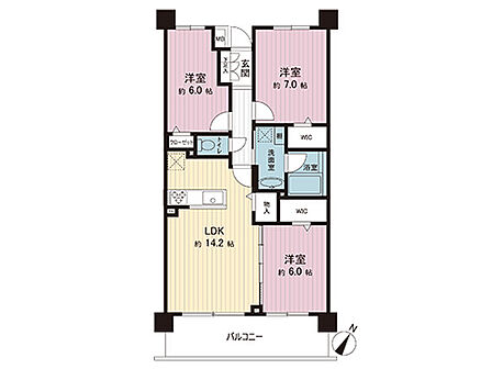 間取図です。図面と異なる場合は現況を優先させていただきます。