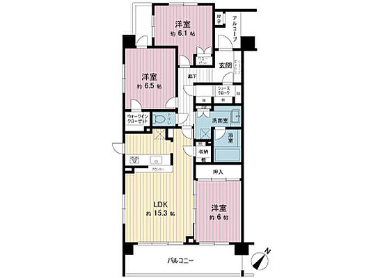 間取り レクセルプラッツア福生壱番館 4階/-