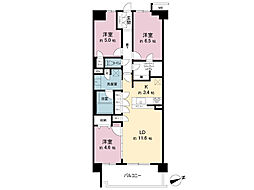 ウエリス武蔵野関町 3LDKの間取図画像