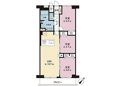 間取図です。図面と異なる場合は現況を優先させていただきます。