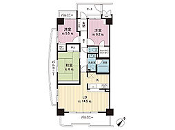 クレストコート我孫子 3LDKの間取図画像
