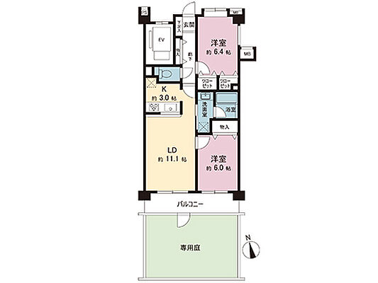 間取り セレナハイム千葉椿森 3階/-