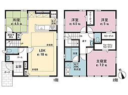宇都宮市西川田町　13号地 4LDKの間取り