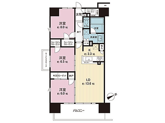 間取り プラウド宇都宮 12階/-