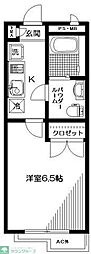 ヴェルデ下落合 3階1Kの間取り